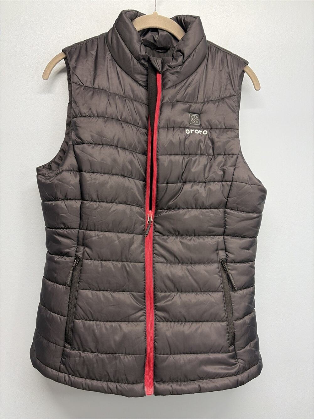 Ororo Heated Vest Womens Small Black Quilted Puffer Full Zip NO BATTERY PACK
